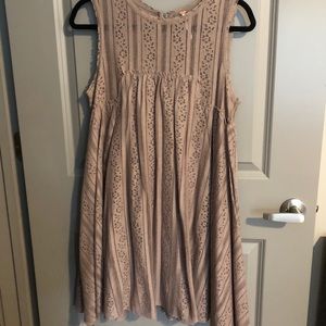 Free People Gray/Taupe Lace Dress Size S